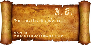 Murlasits Baján névjegykártya